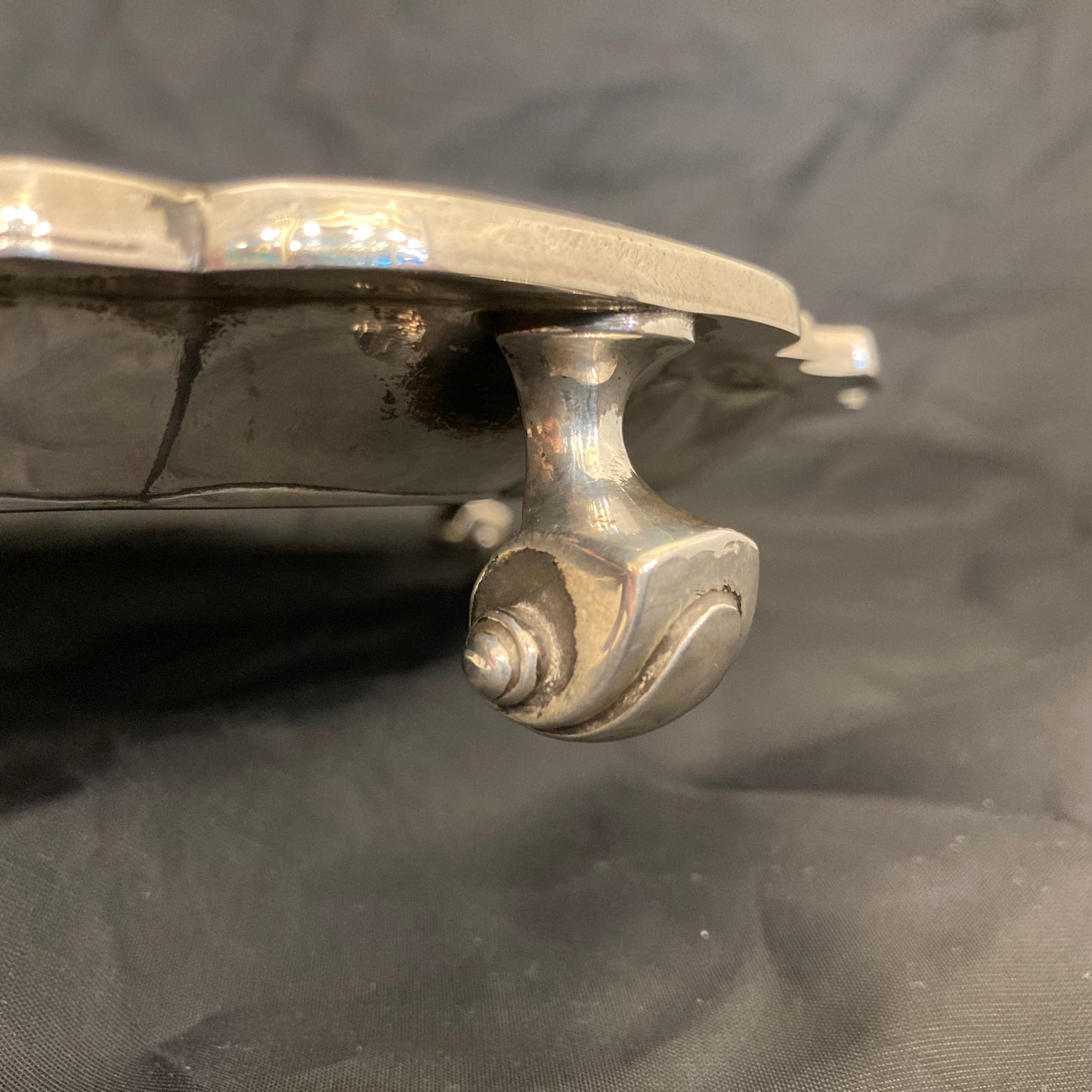 Large sterling silver Salva-Dedicated toJ H Mcdonald standard vacuum oil company