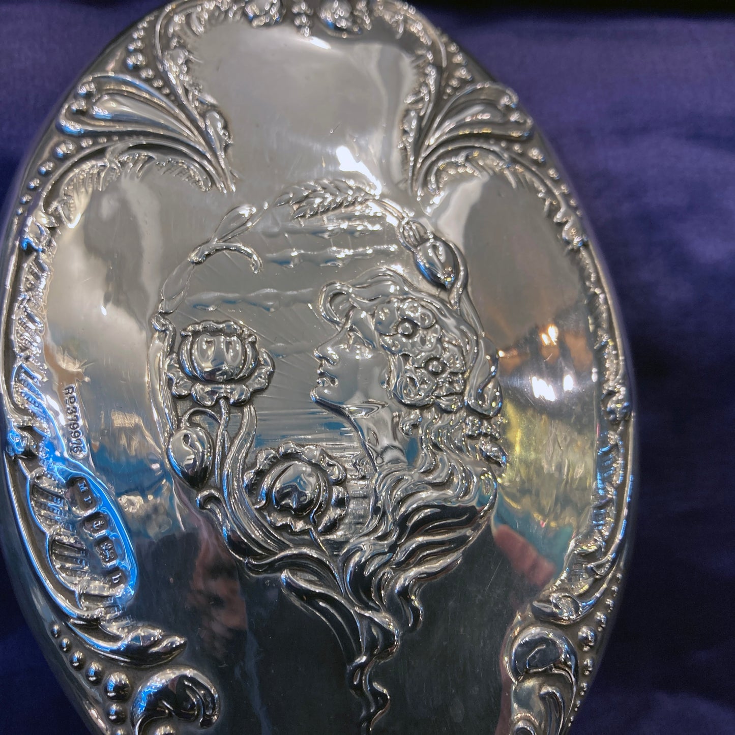 Sterling silver Art Nouveau dressing table set