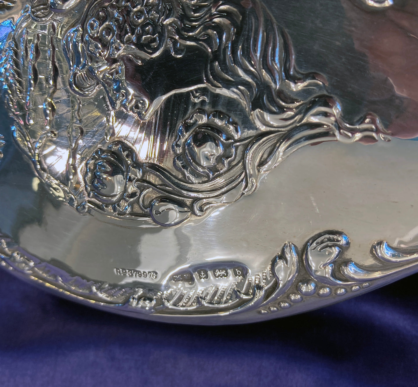 Sterling silver Art Nouveau dressing table set
