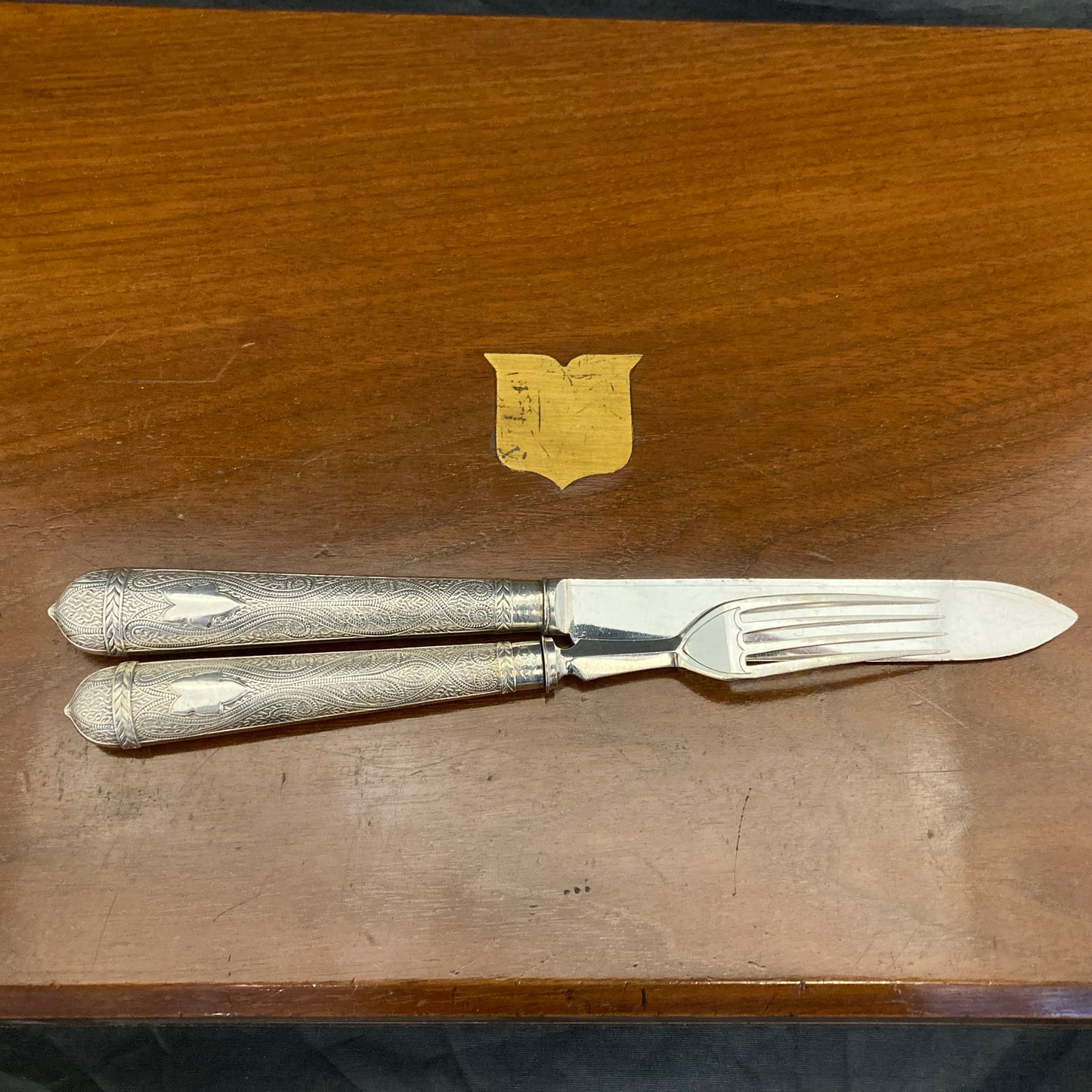 A boxed silver plated 12 place set