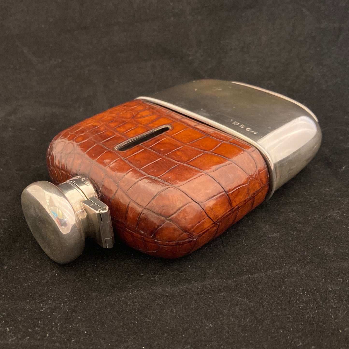Sterling silver hip flask by Deakin & Francis LTD.