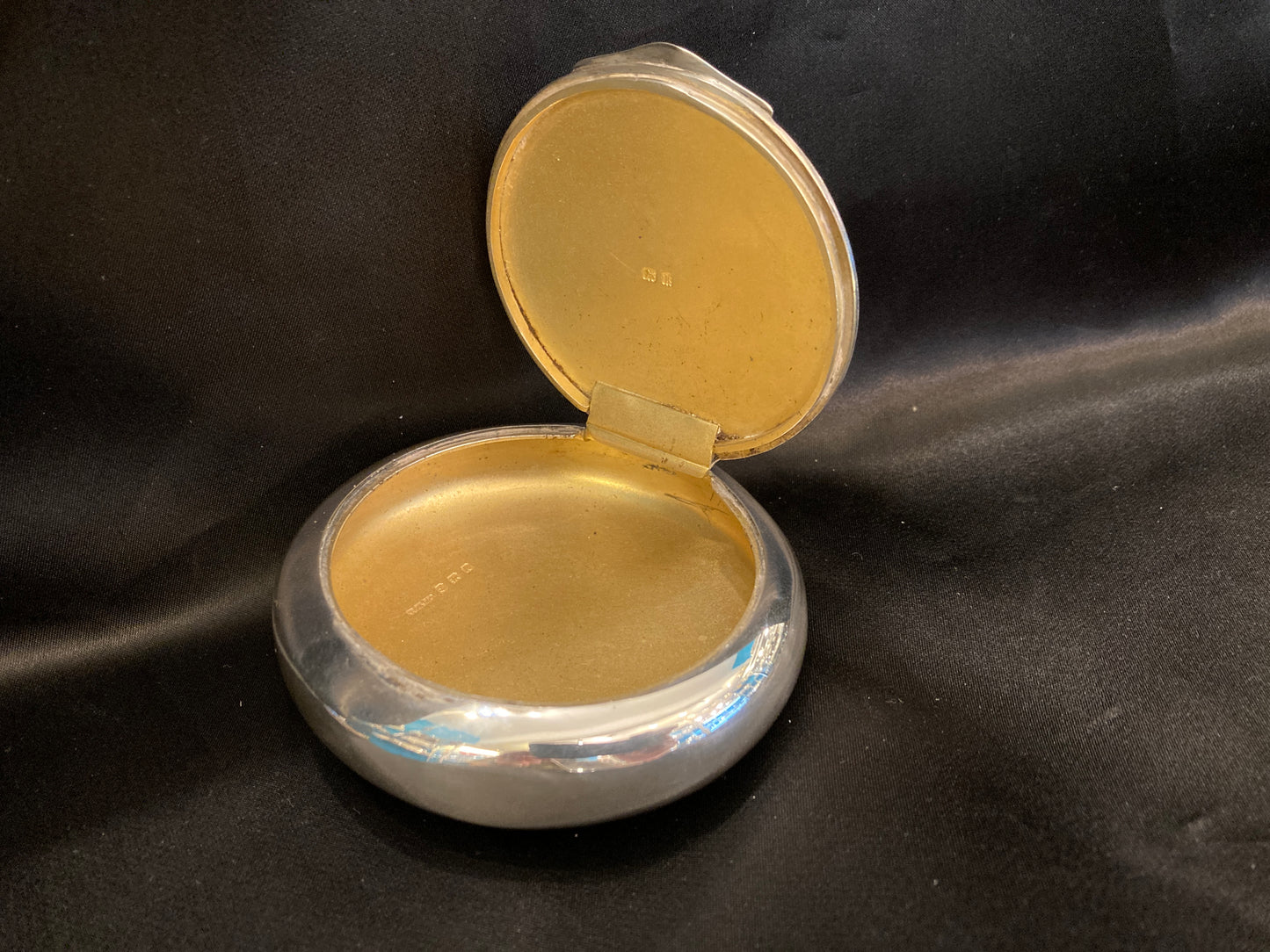 Sterling silver and enamel box with image of a noble woman