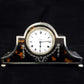 Sterling silver and tortoise shell mantel clock