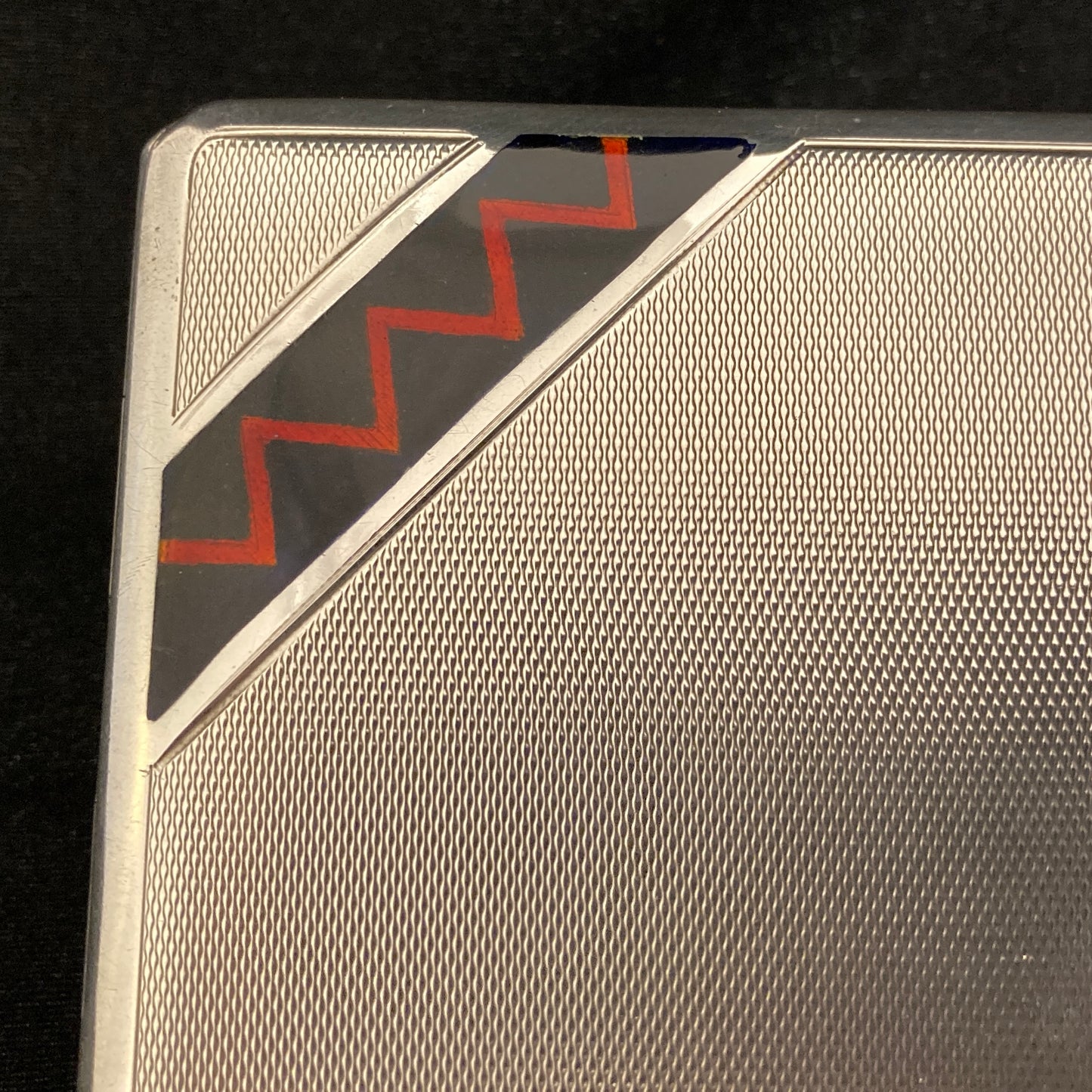 Antique sterling cigarette case with Royal Artillery enamels.