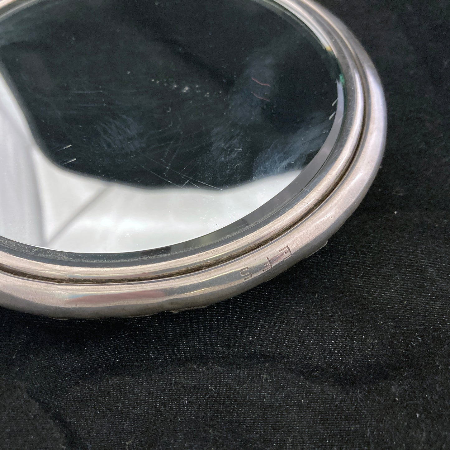 Antique sterling silver exceptional quality hand mirror