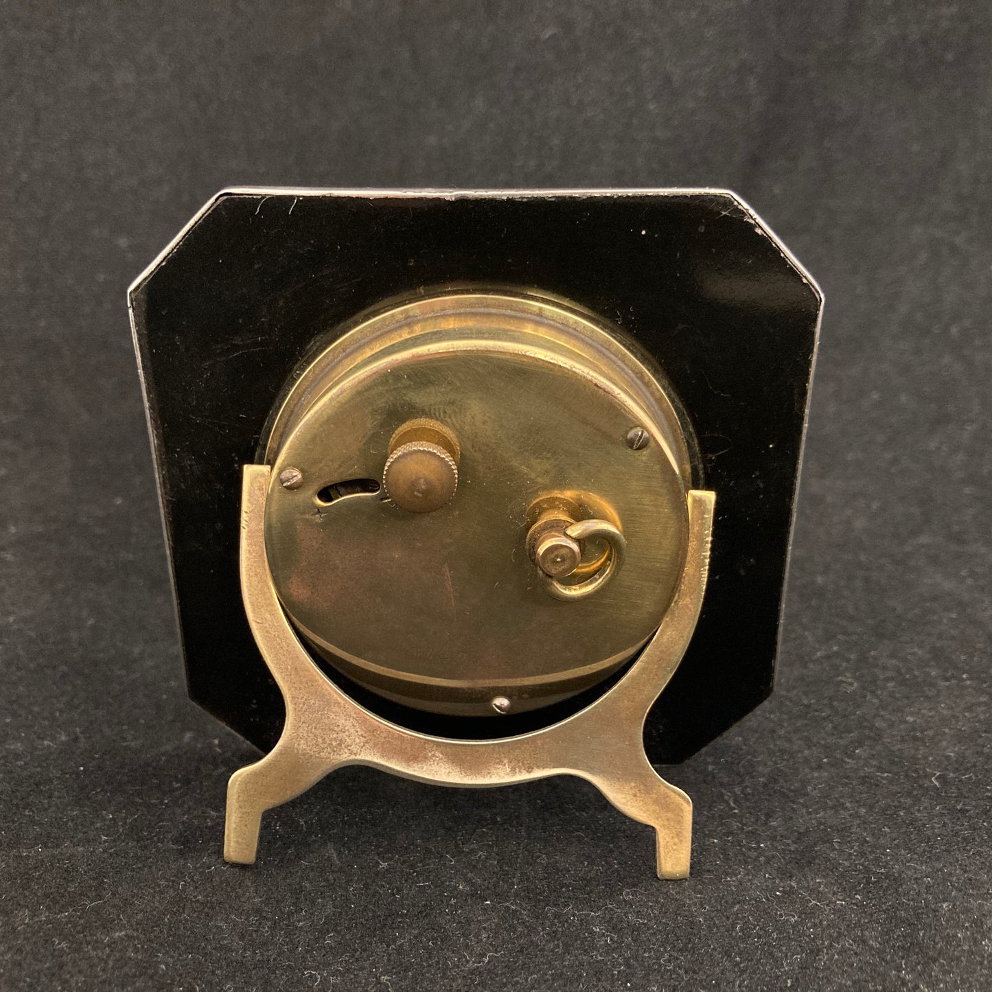 Sterling silver and guilloche enamel Art Deco table clock