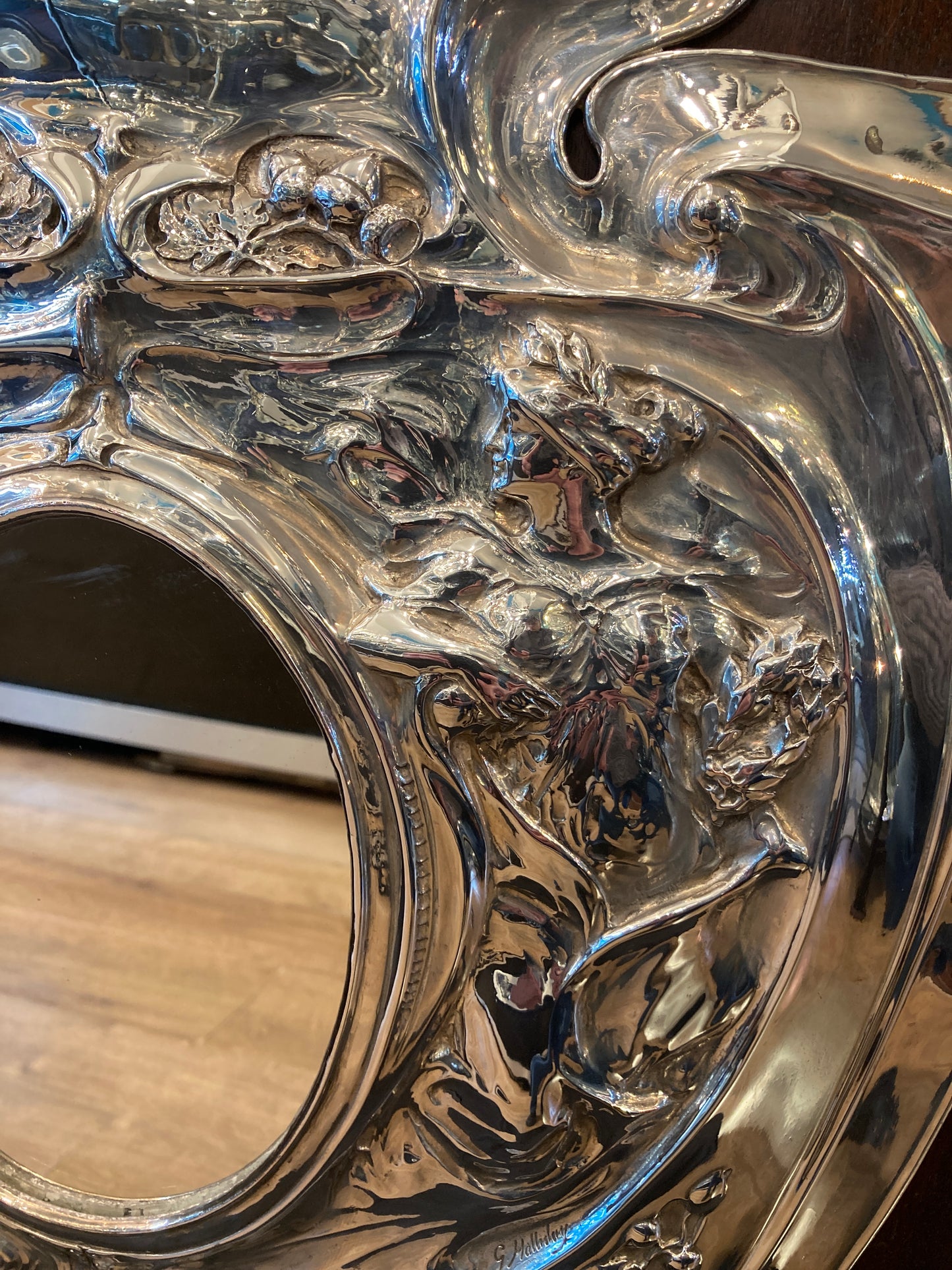 Art Nouveau wall Plaque by the renown artist G Halliday.