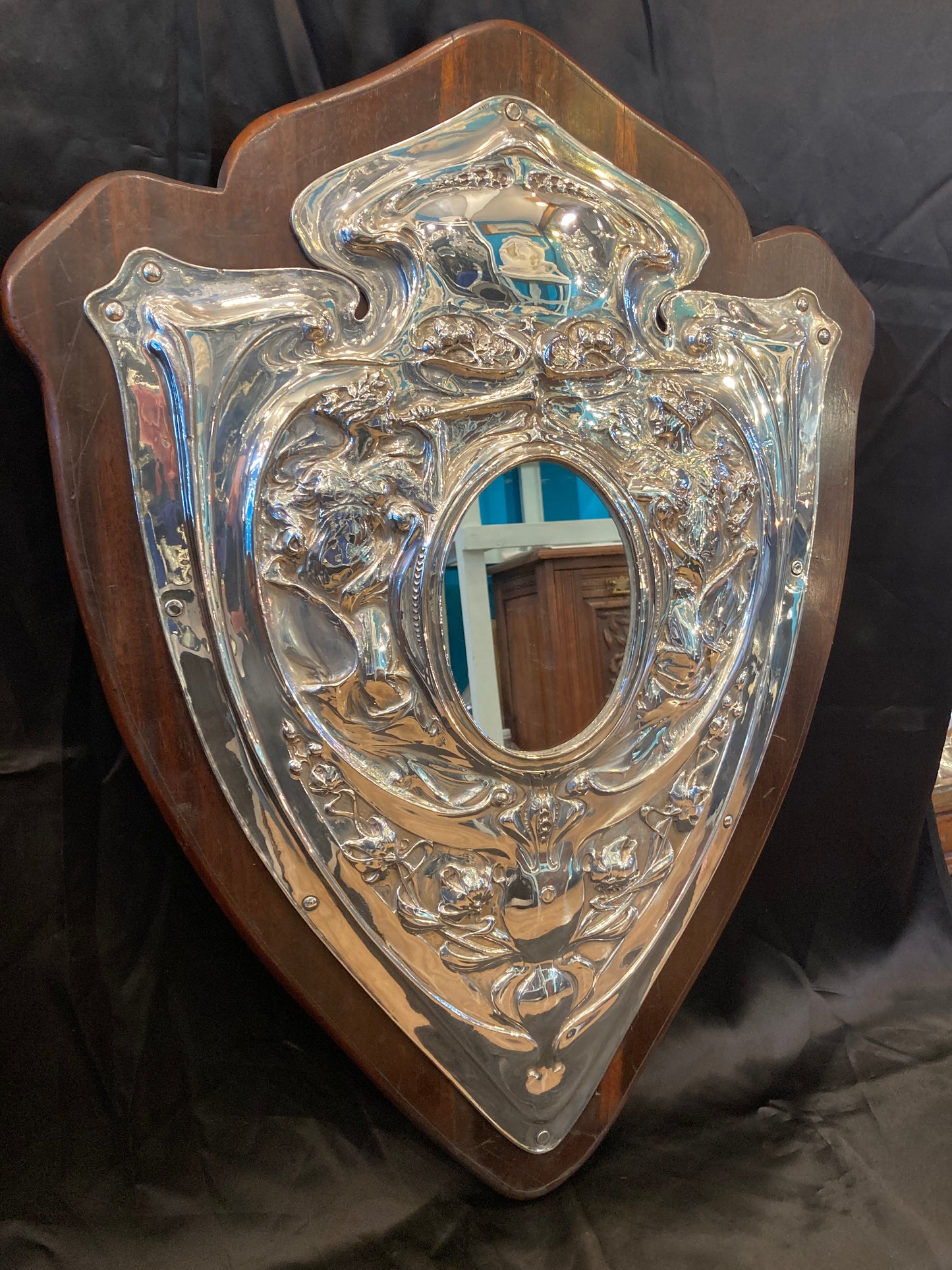 Art Nouveau wall Plaque by the renown artist G Halliday.