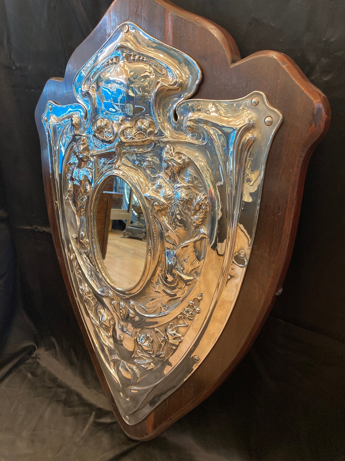 Art Nouveau wall Plaque by the renown artist G Halliday.