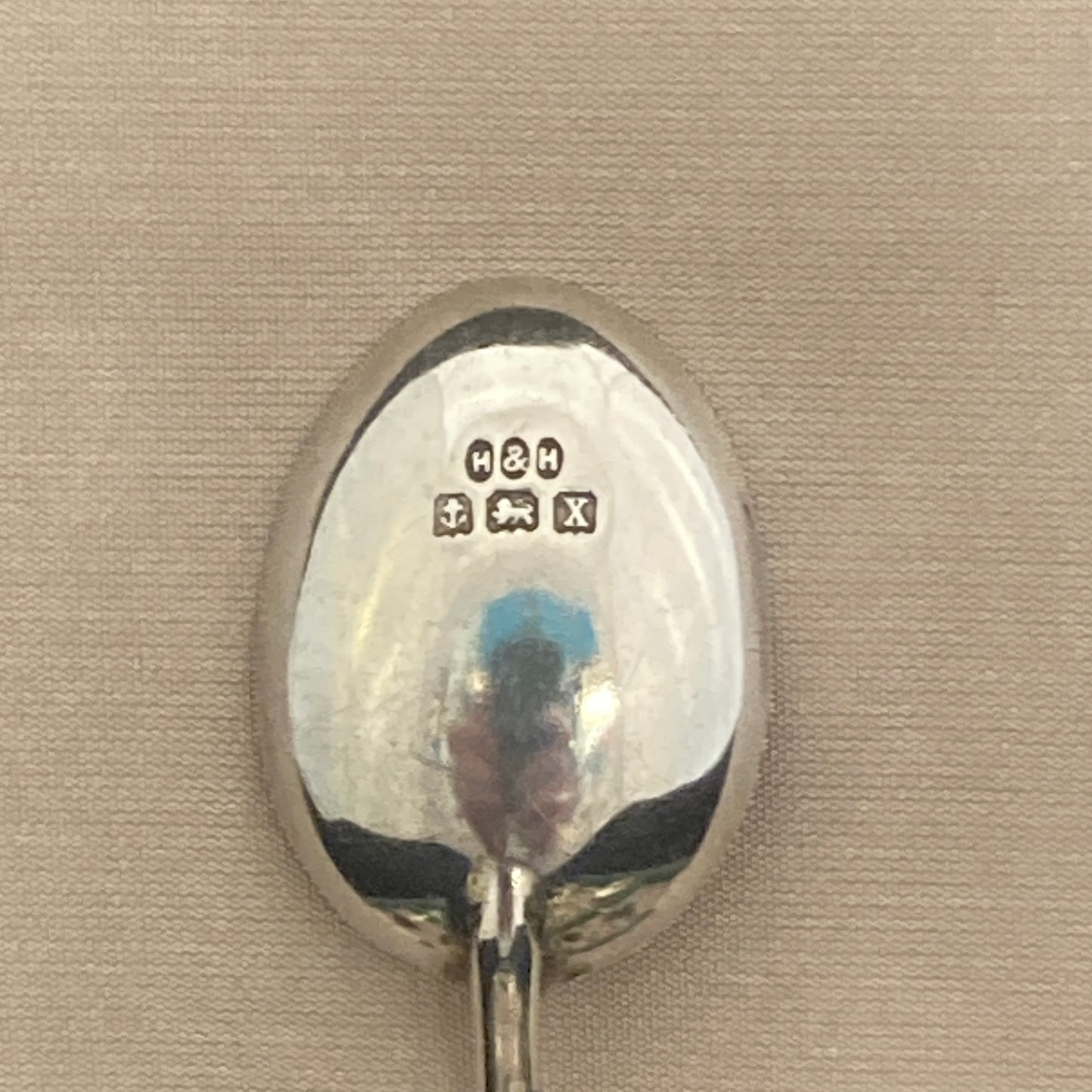 Boxed set of 8 silver and enamel spoons with Playing card symbols