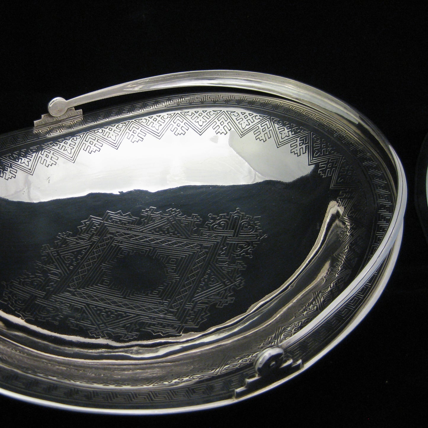 Russian silver tazza basket