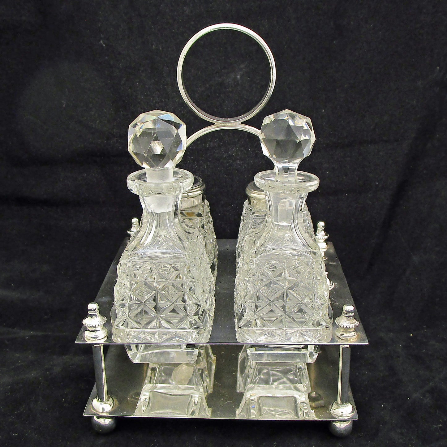 Sterling silver bachelors cruet set.