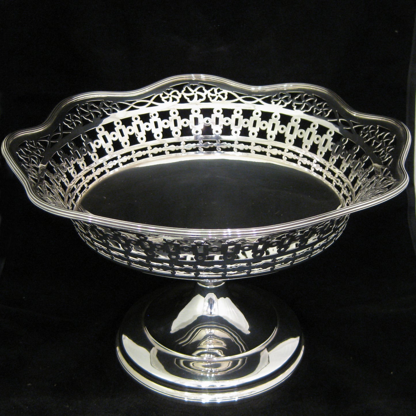 A Large silver tazza by Elkington