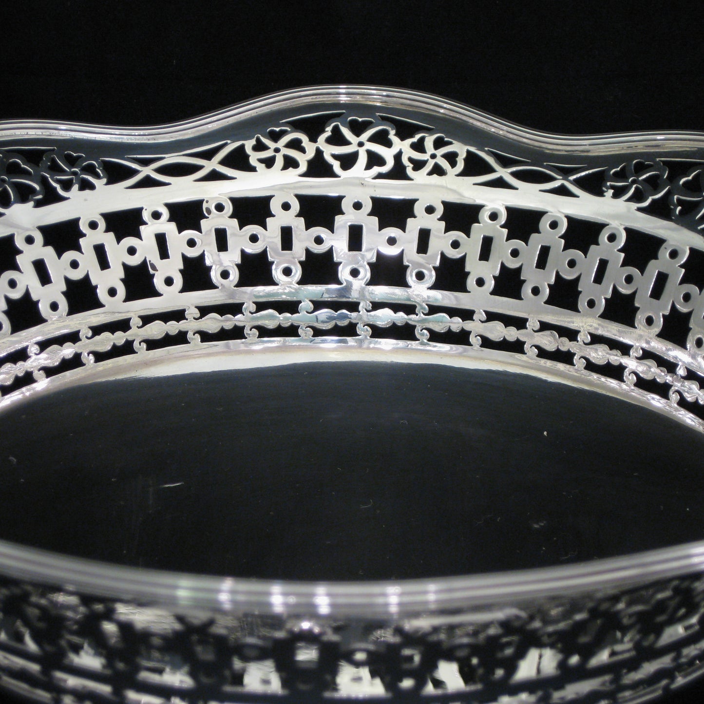 A Large silver tazza by Elkington