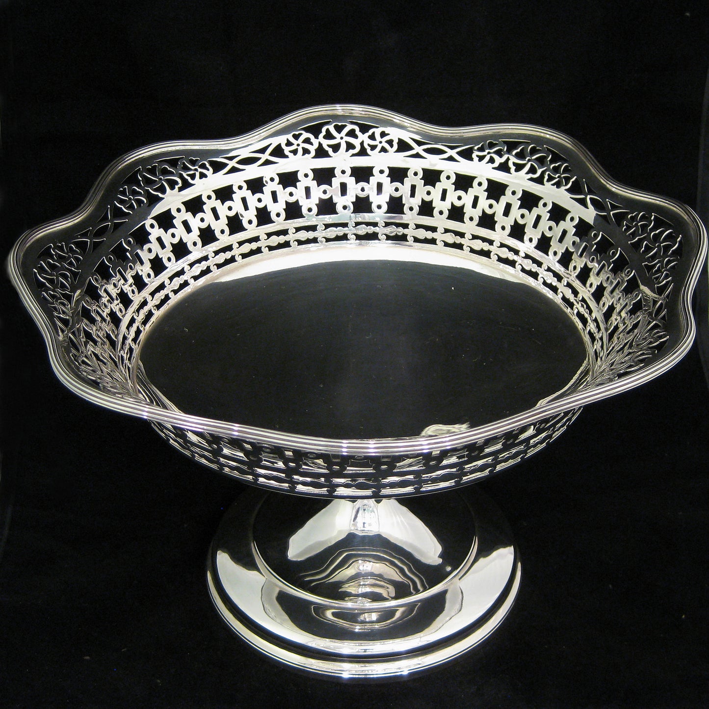 A Large silver tazza by Elkington
