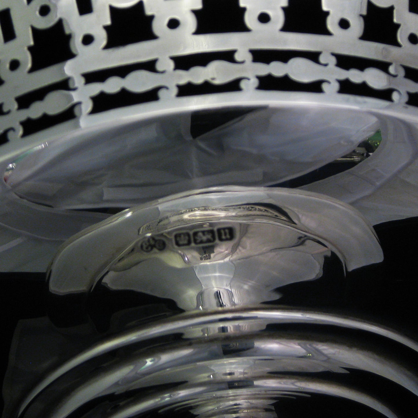 A Large silver tazza by Elkington