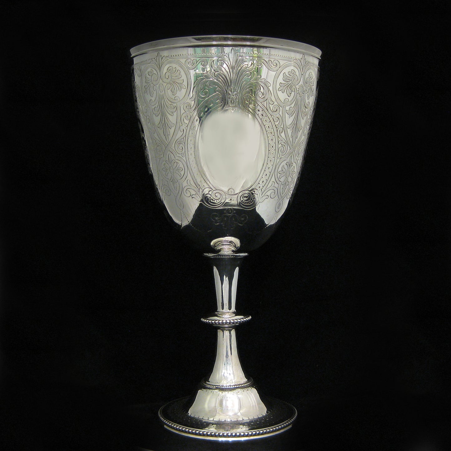 A stunning silver trophy cup