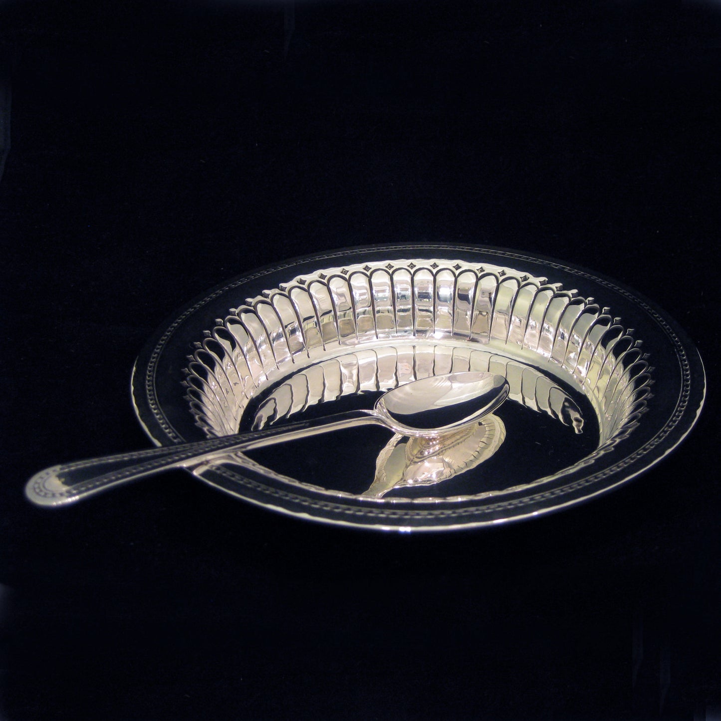 Rare Liberty & Co sterling silver Bowl and spoon.