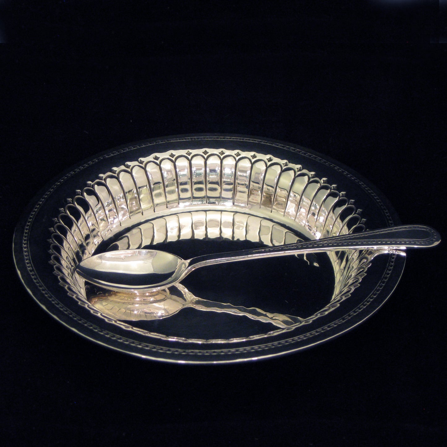 Rare Liberty & Co sterling silver Bowl and spoon.