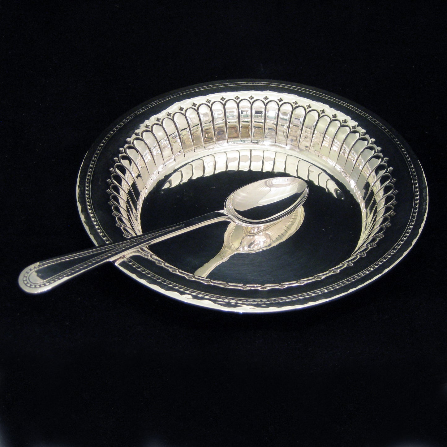 Rare Liberty & Co sterling silver Bowl and spoon.