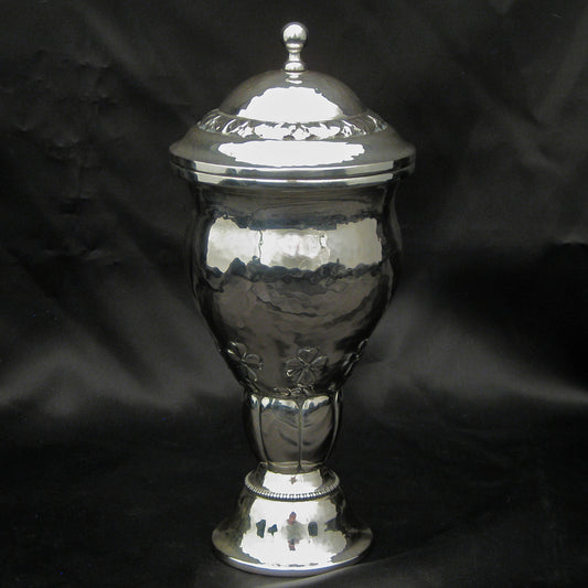 Danish arts & crafts silver cup with cover