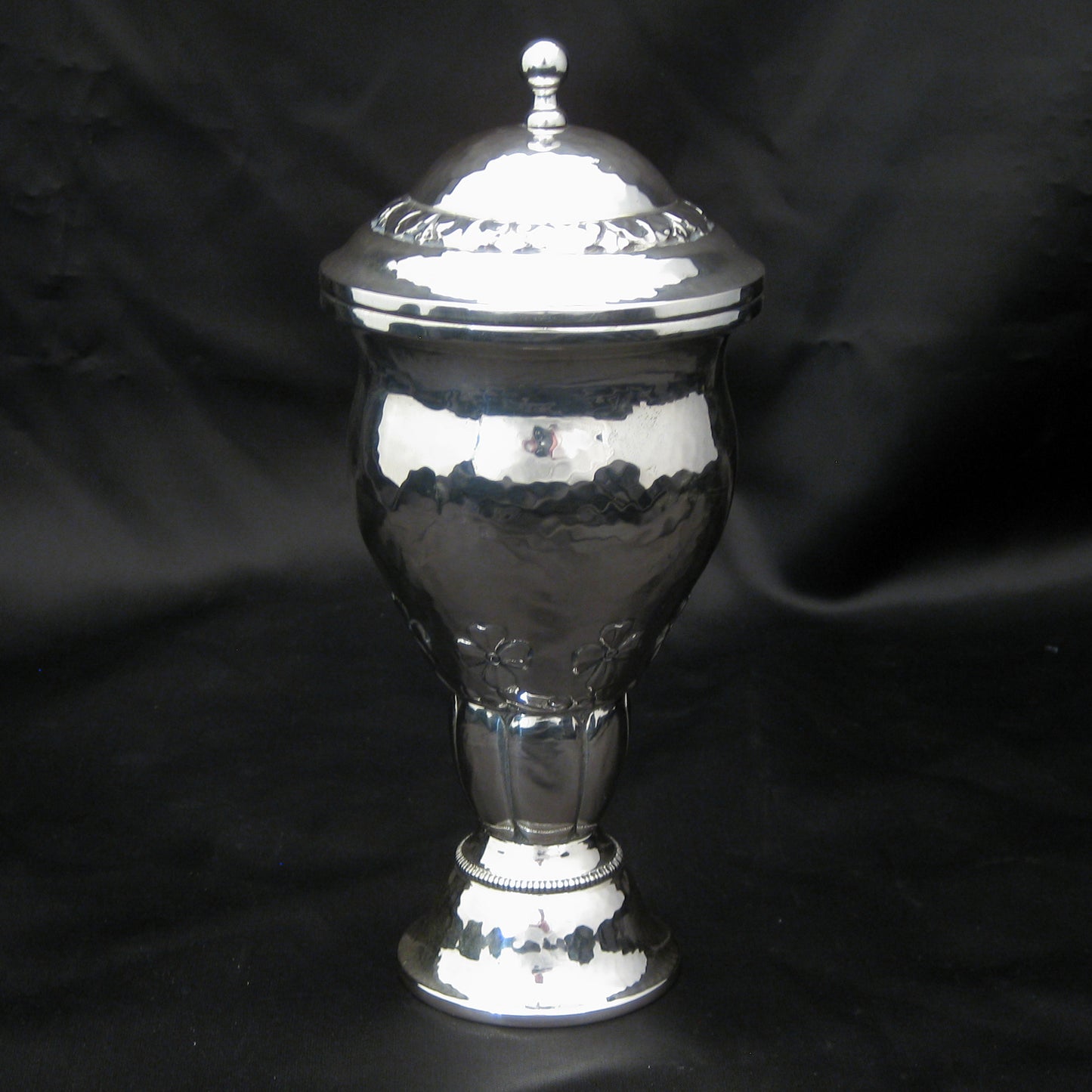 Danish arts & crafts silver cup with cover