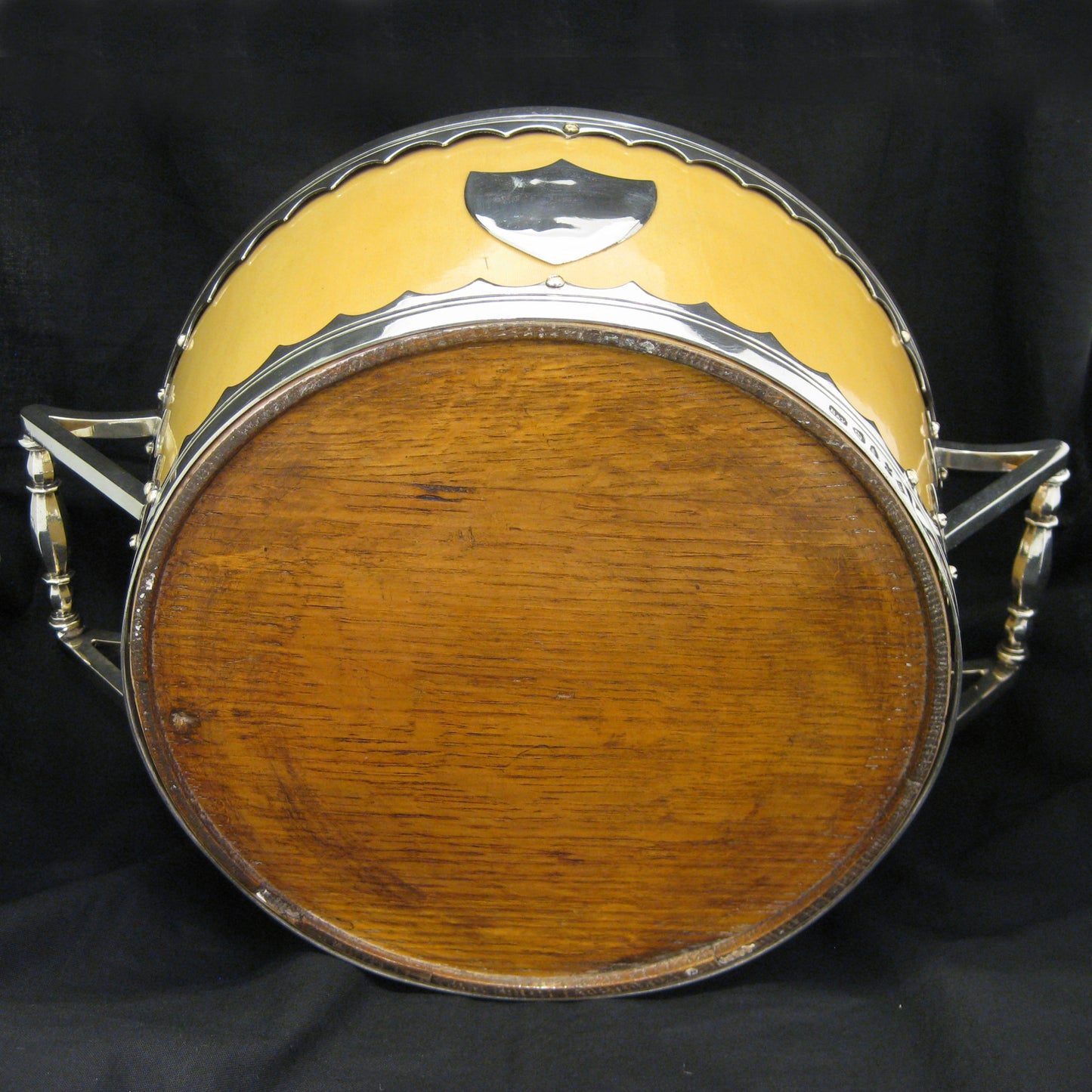 A impressive and unique salad bowl with servers.