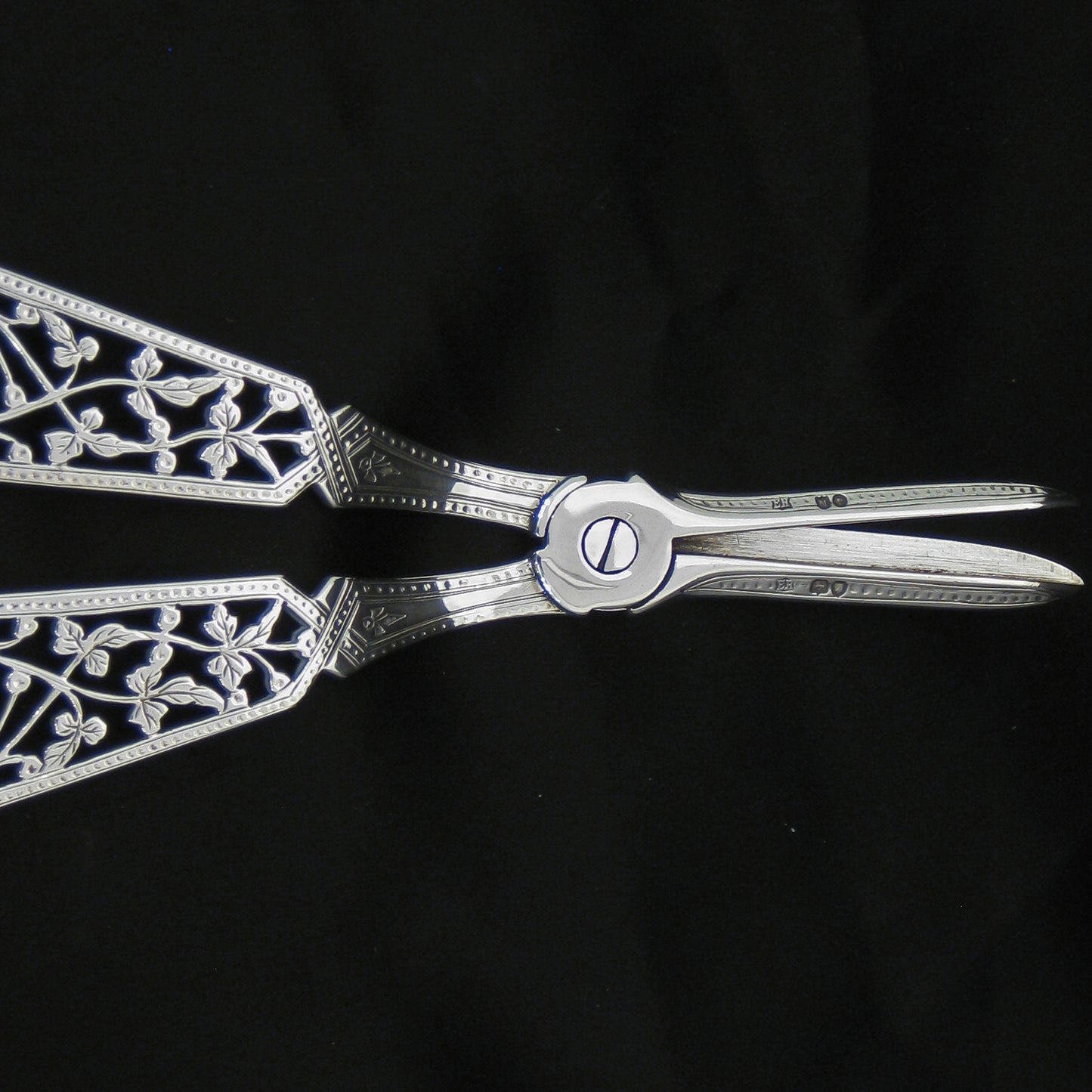 Silver grape scissors by William Hutton & sons
