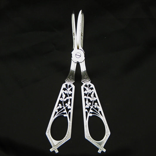 Silver grape scissors by William Hutton & sons