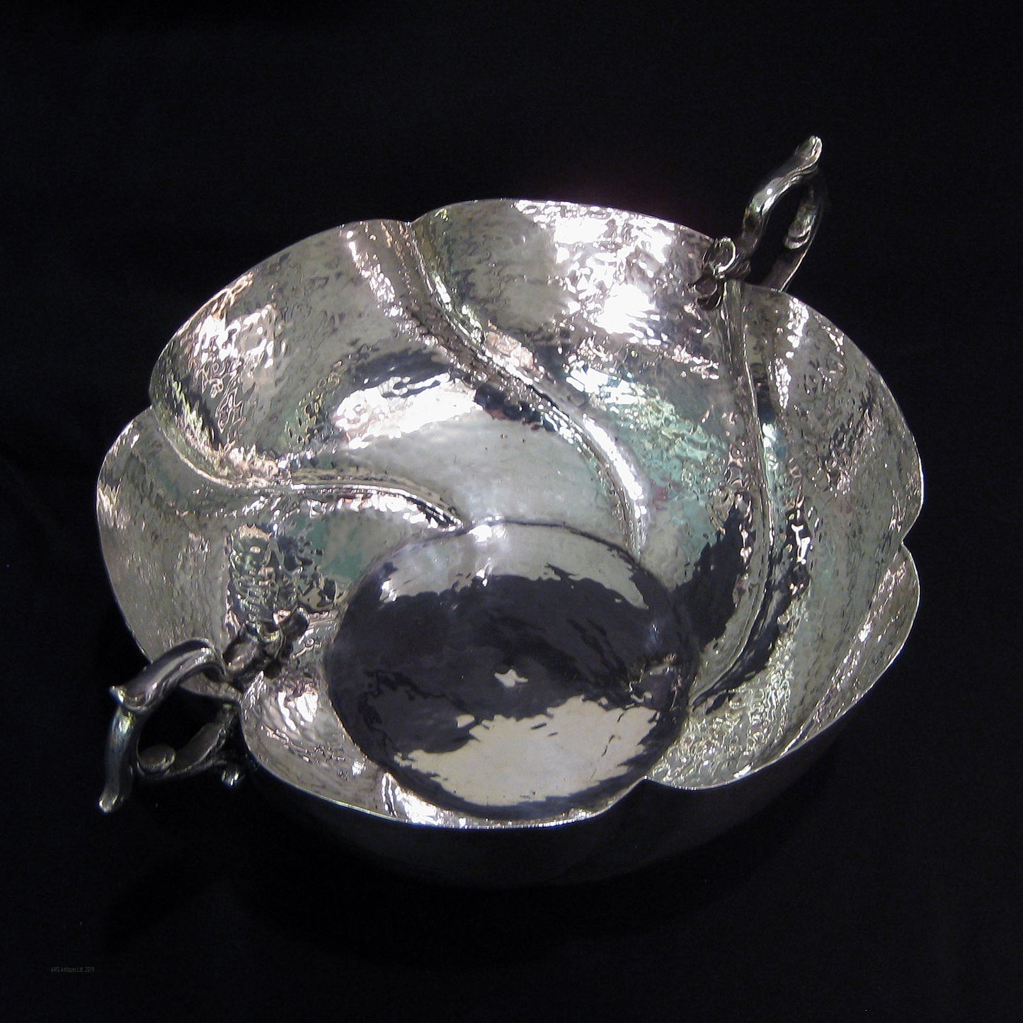Arts & Crafts hand crafted silver bowl