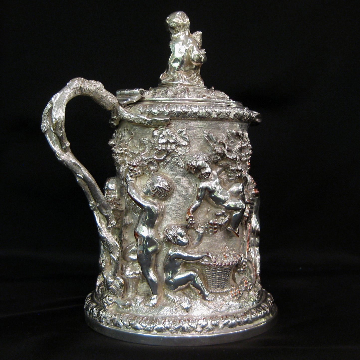 Electrotype beer/cider jug by Elkington & Co.