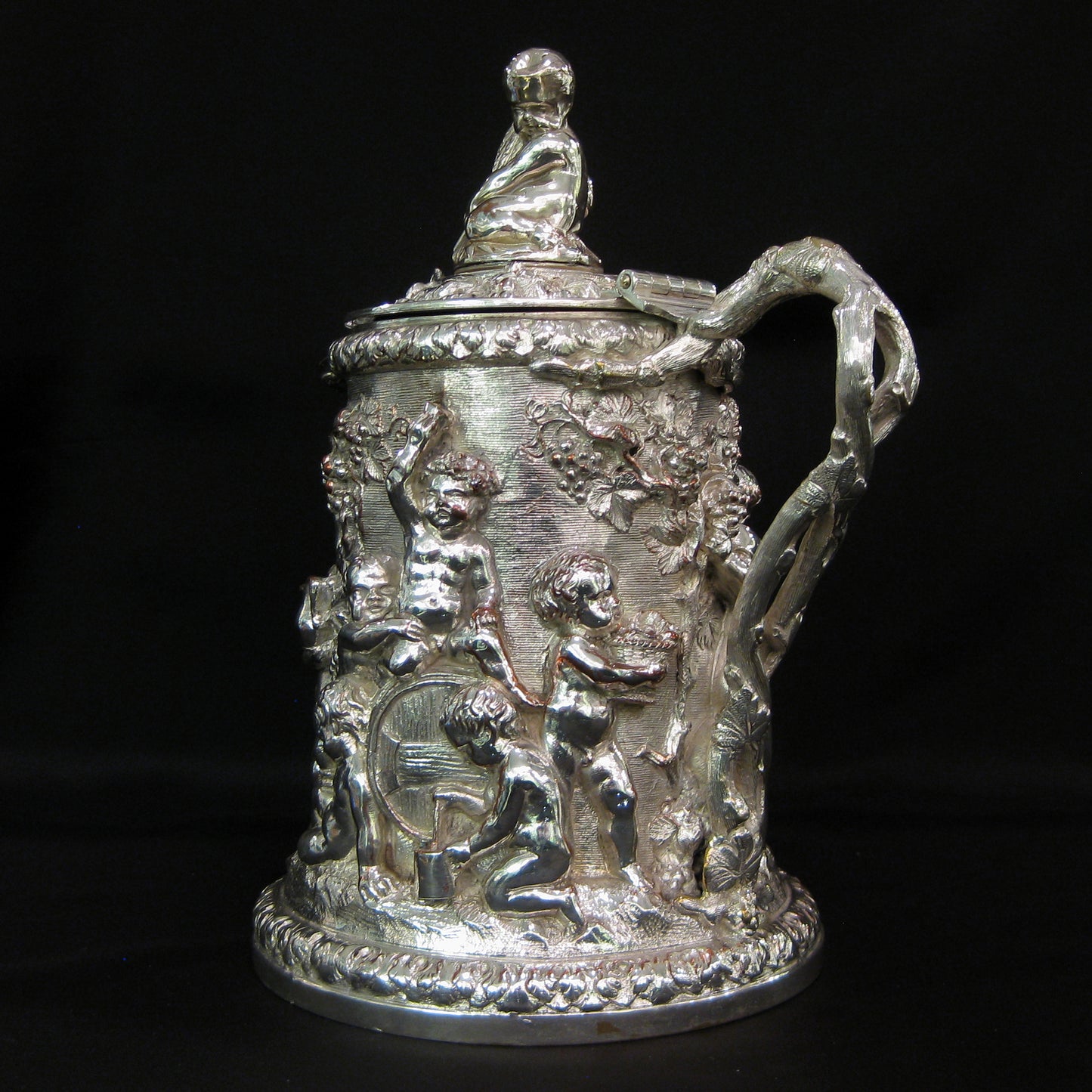 Electrotype beer/cider jug by Elkington & Co.