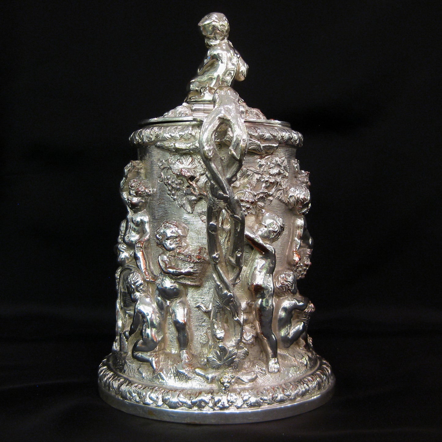 Electrotype beer/cider jug by Elkington & Co.