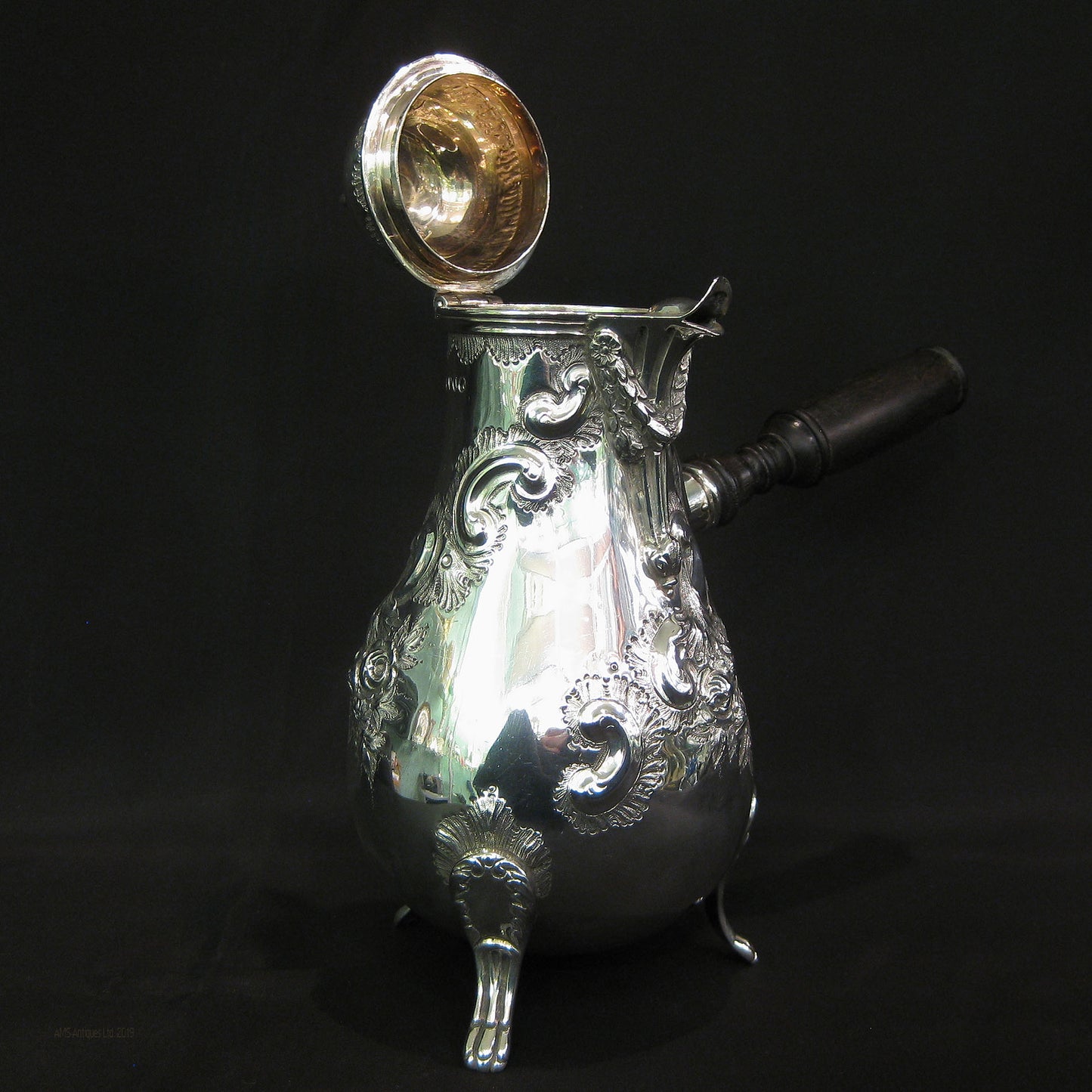 A side handled coffee pot by Edward Hutton