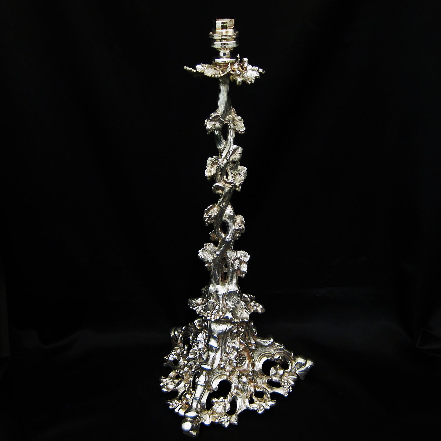 A twisted vine lamp base (Elkington)