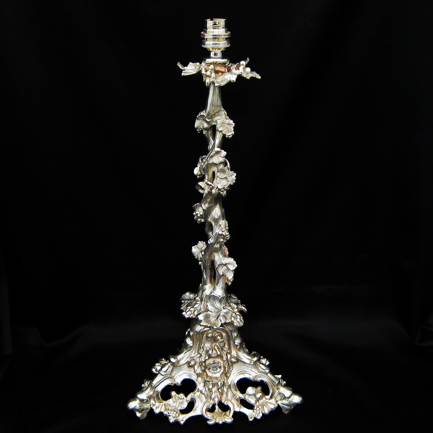 A twisted vine lamp base (Elkington)