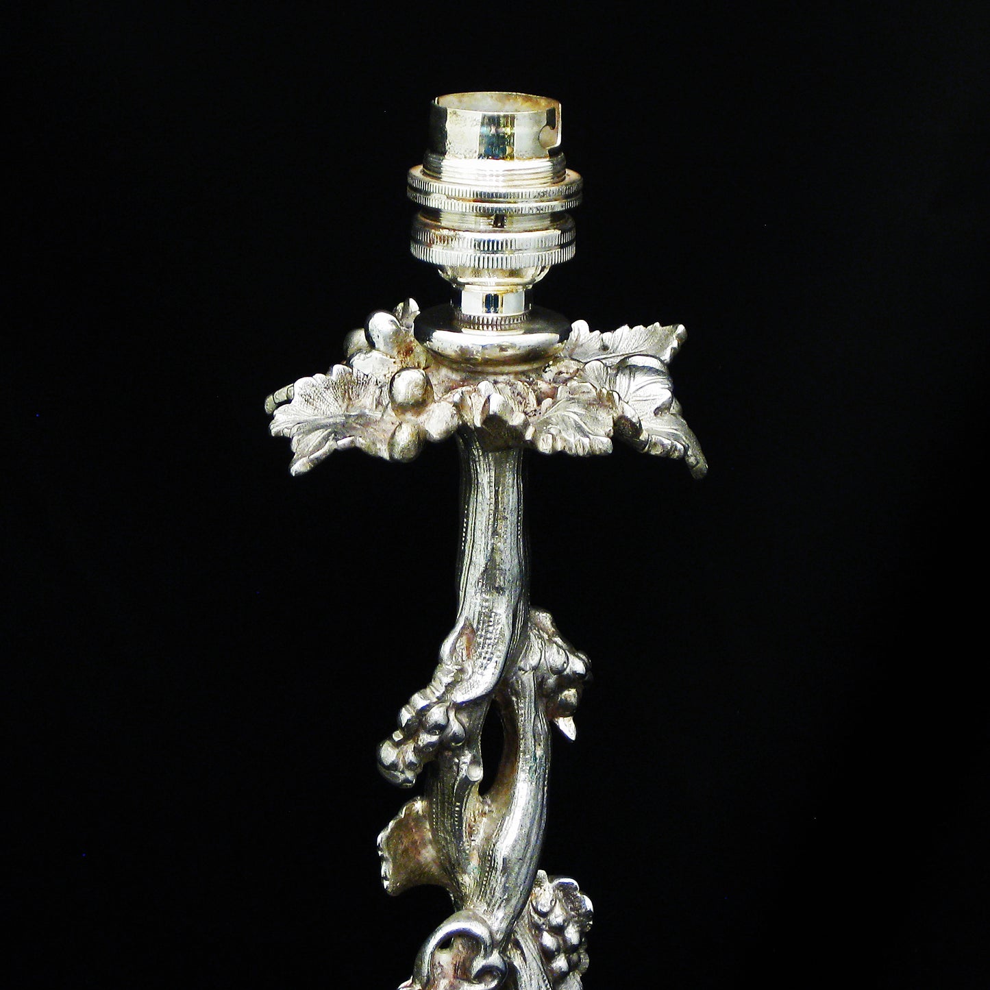 A twisted vine lamp base (Elkington)