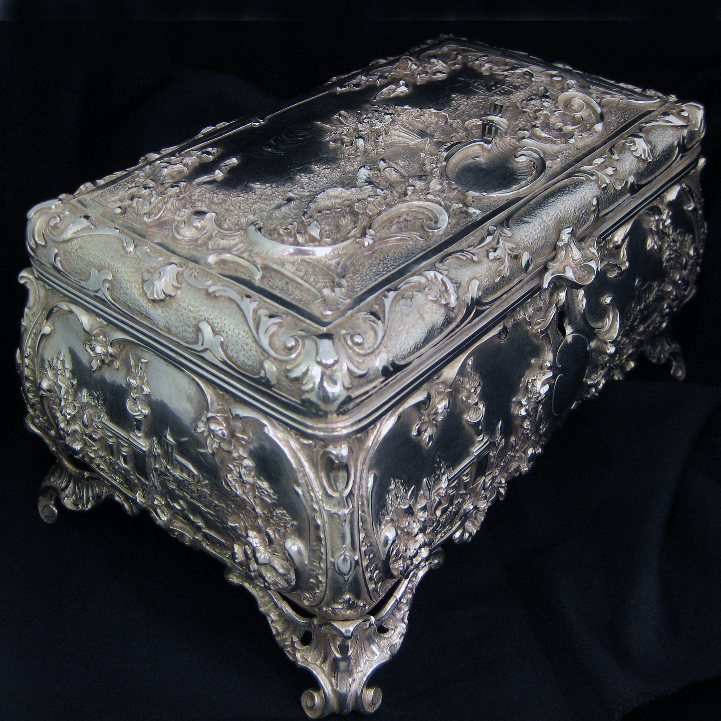 Rare Large electrotype jewellery box