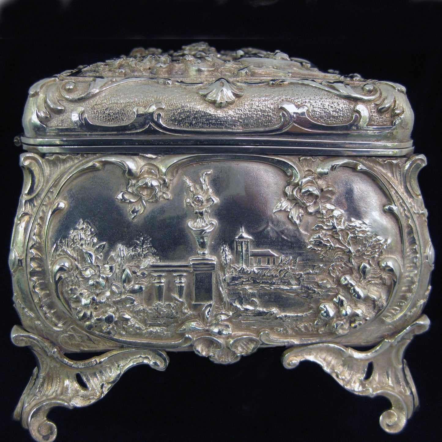 Rare Large electrotype jewellery box