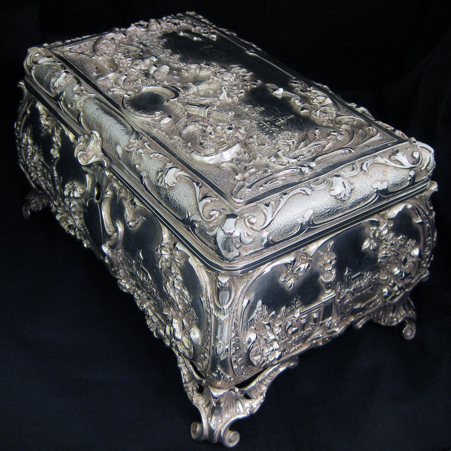 Rare Large electrotype jewellery box