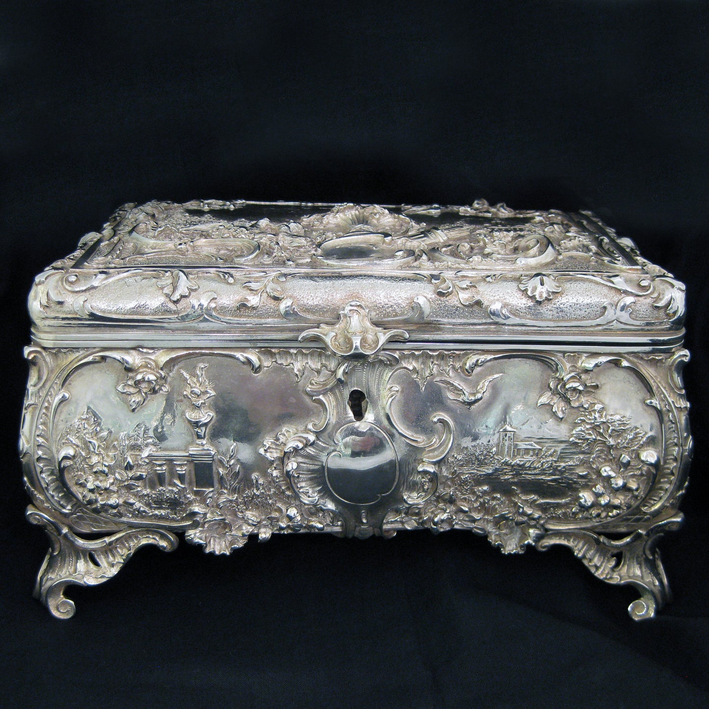 Rare Large electrotype jewellery box