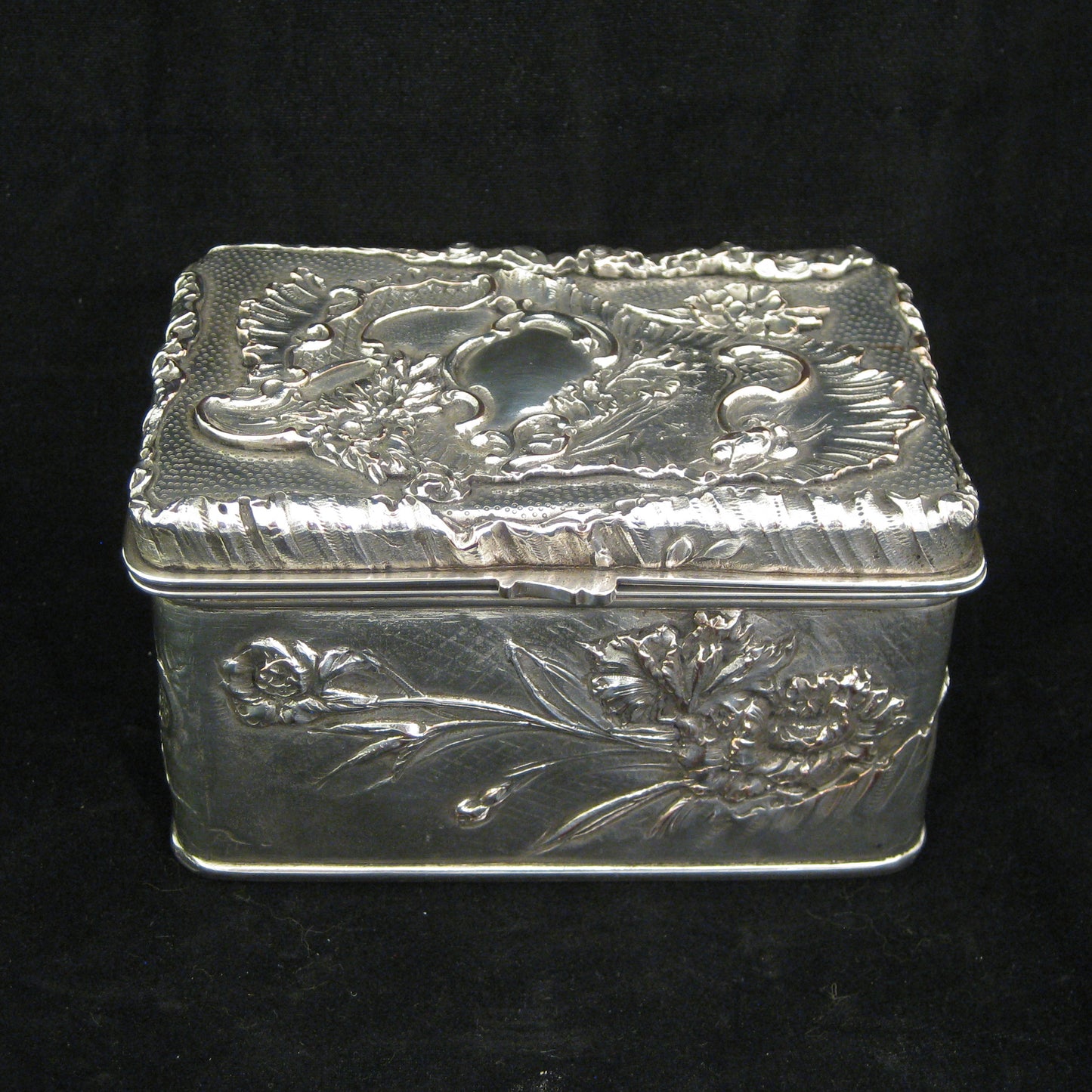 An art Nouveau Electrotype jewelry box