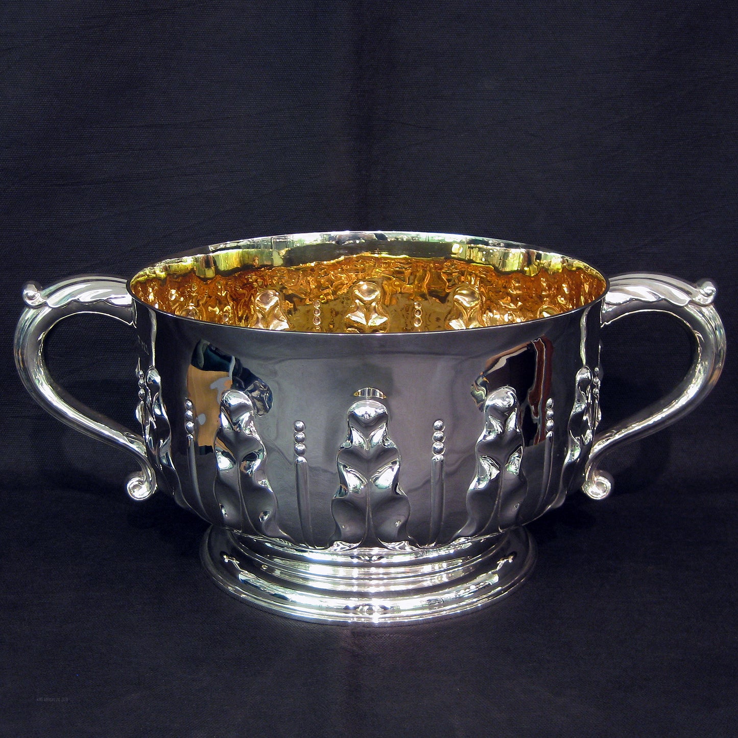 Large two handle bowl by Mappin & Webb