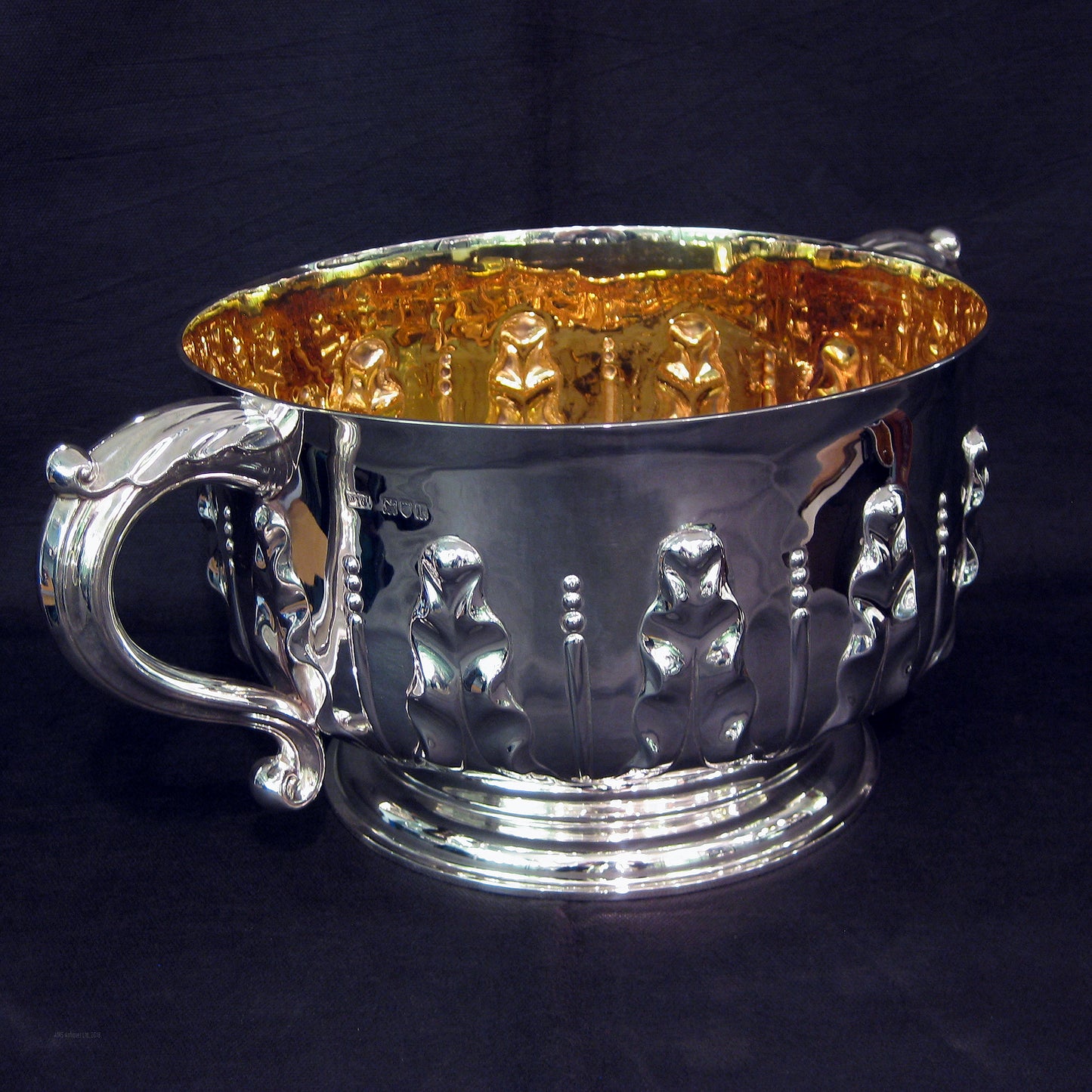Large two handle bowl by Mappin & Webb
