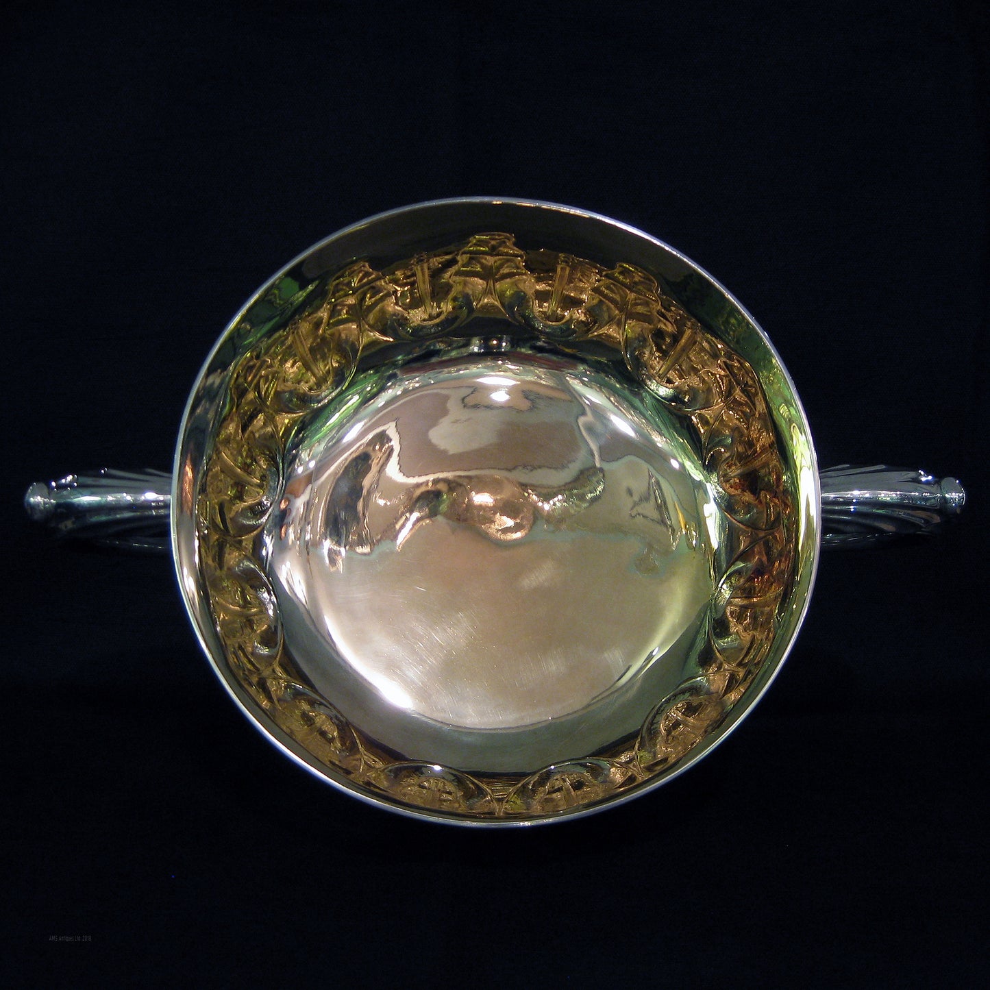 Large two handle bowl by Mappin & Webb