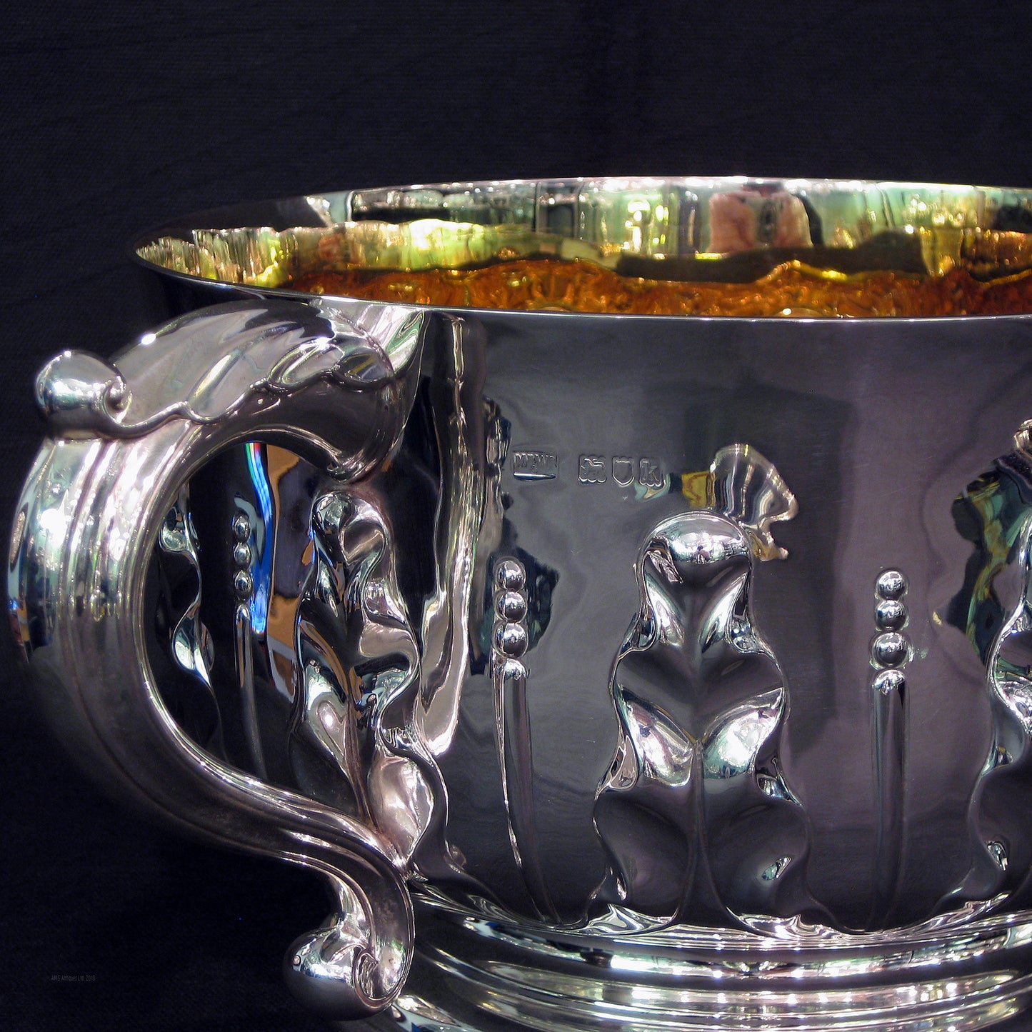 Large two handle bowl by Mappin & Webb