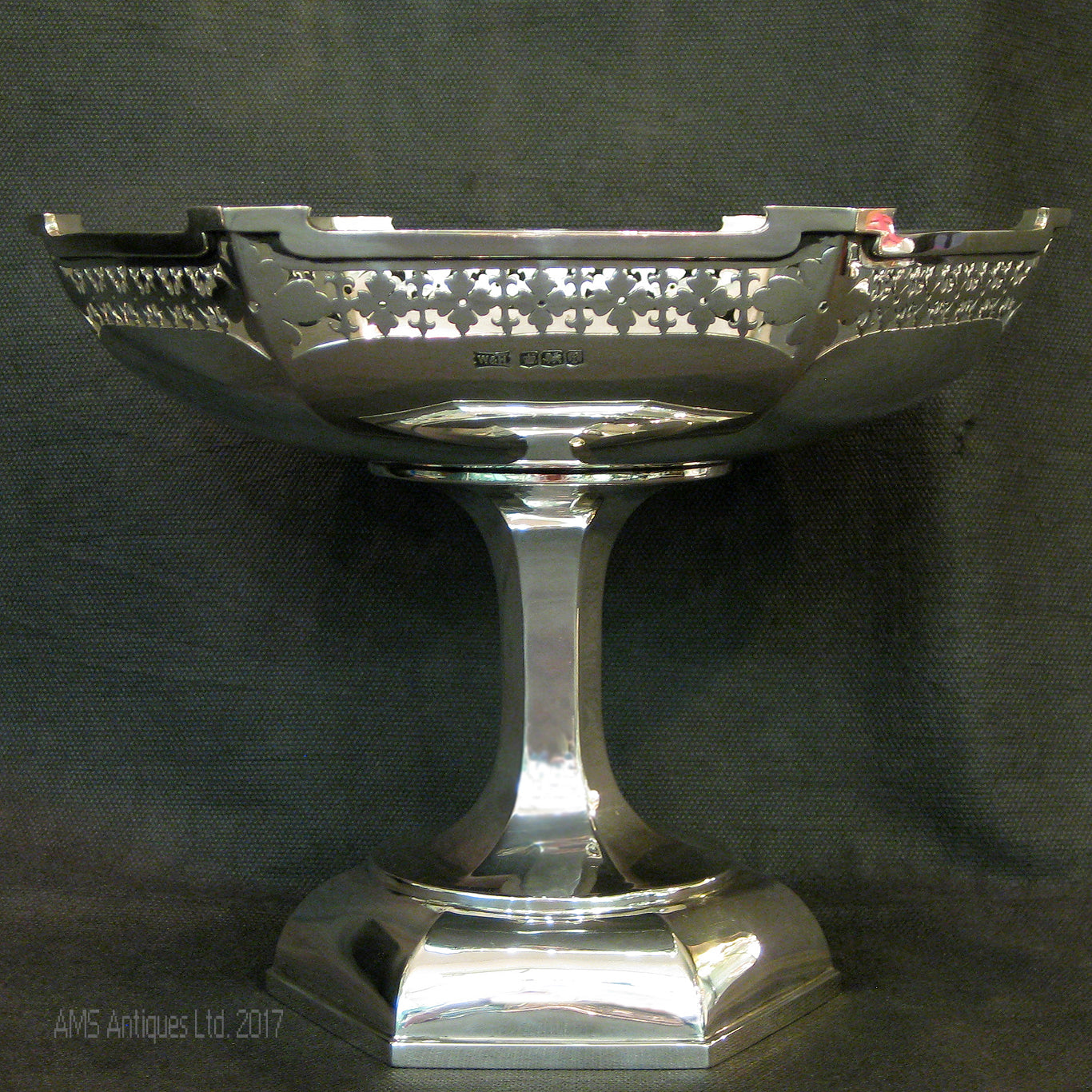 Silver fruit stand/tazza by Walker and Hall