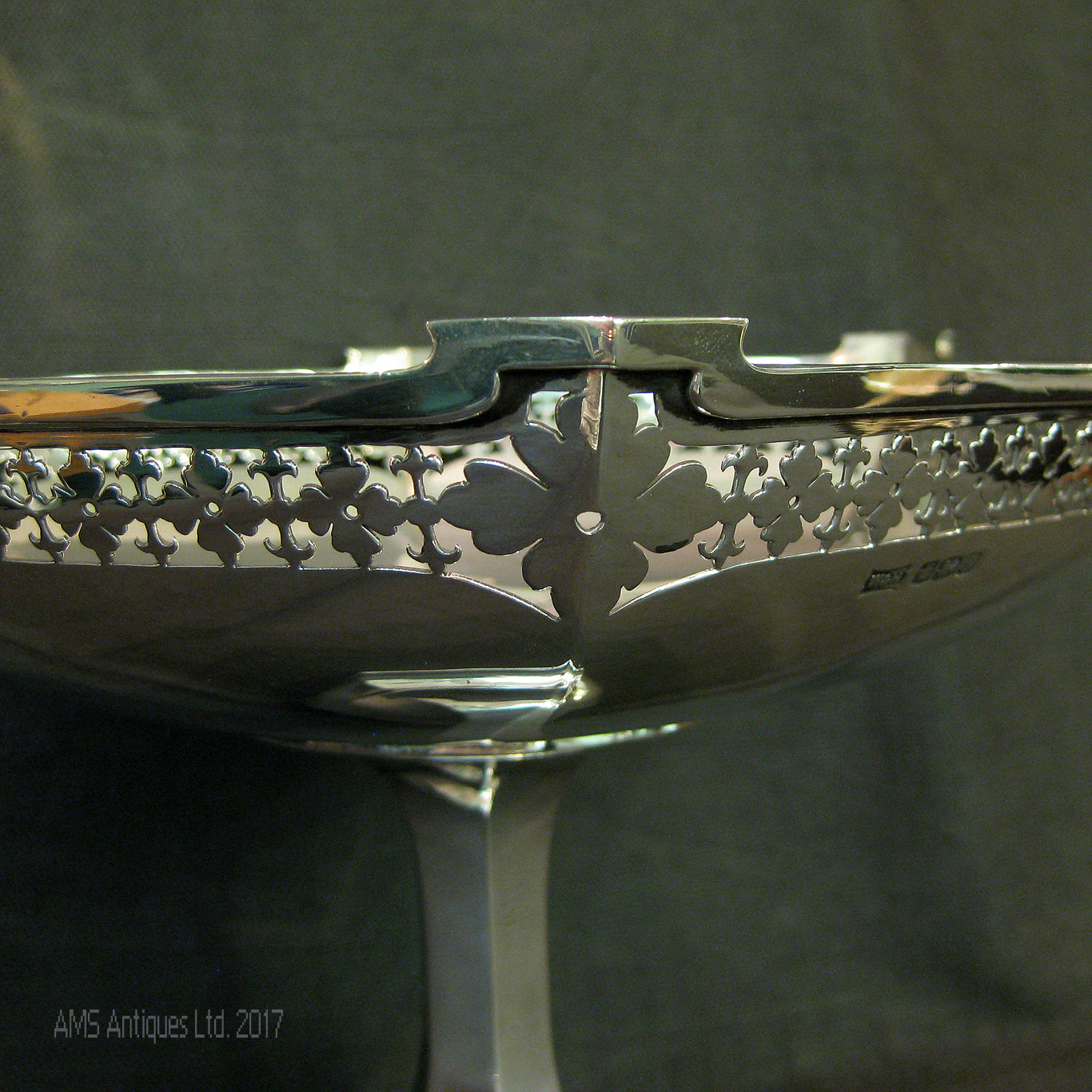 Silver fruit stand/tazza by Walker and Hall