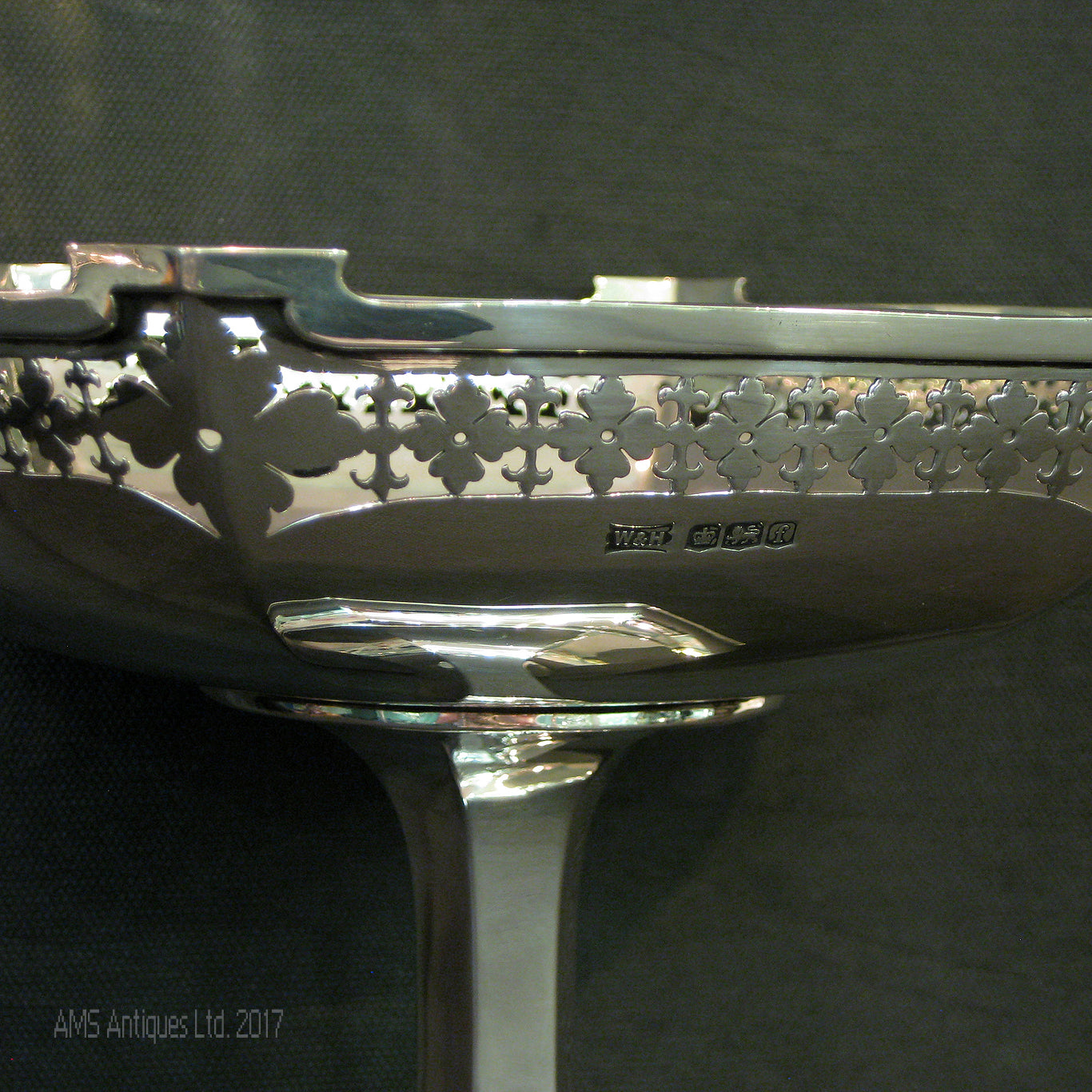 Silver fruit stand/tazza by Walker and Hall