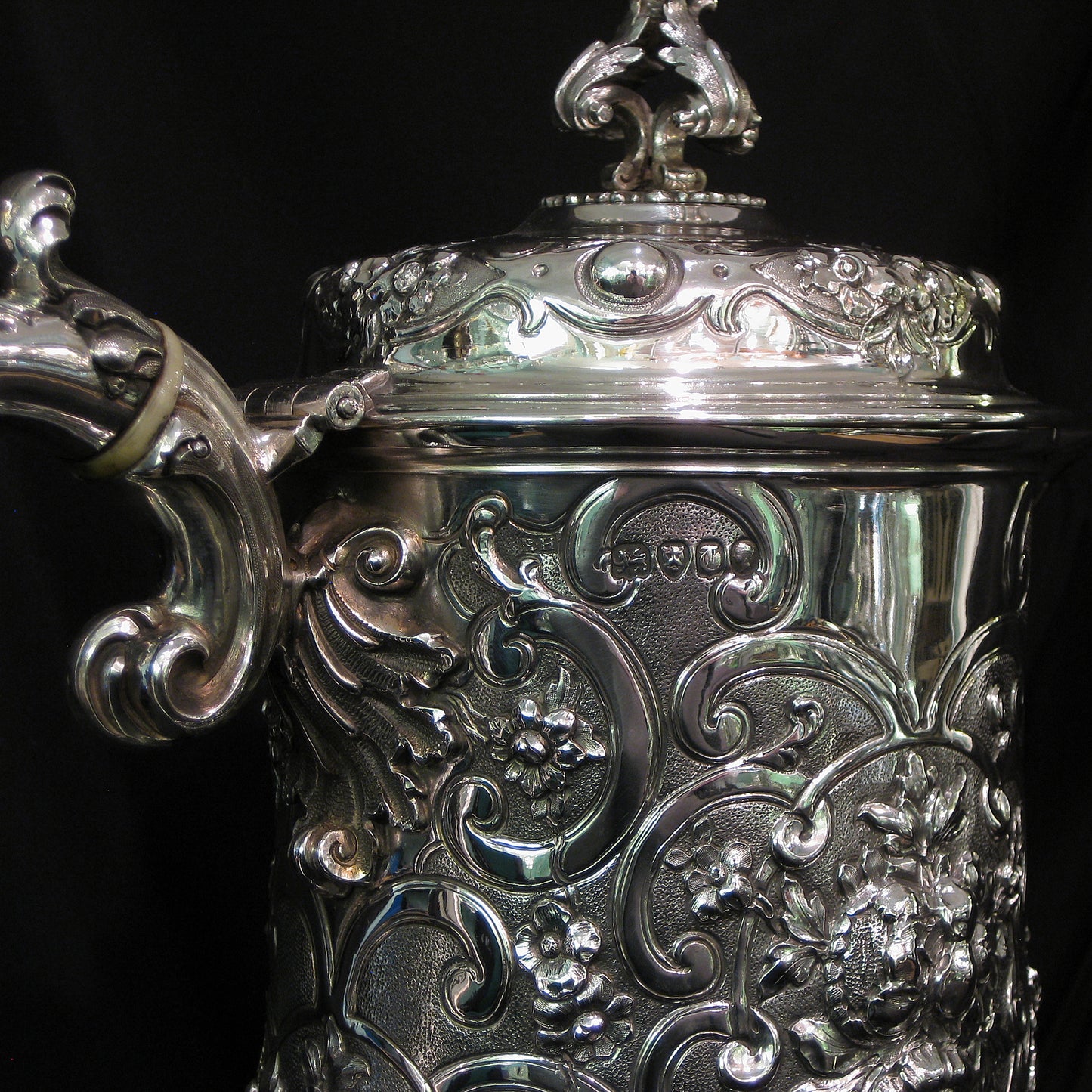 Exceptional Silver Beer Jug by Hennell.